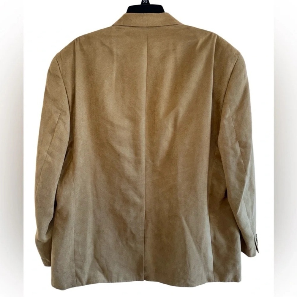 Chaps camel color suede feel sport coat size 46R - Picture 2 of 8